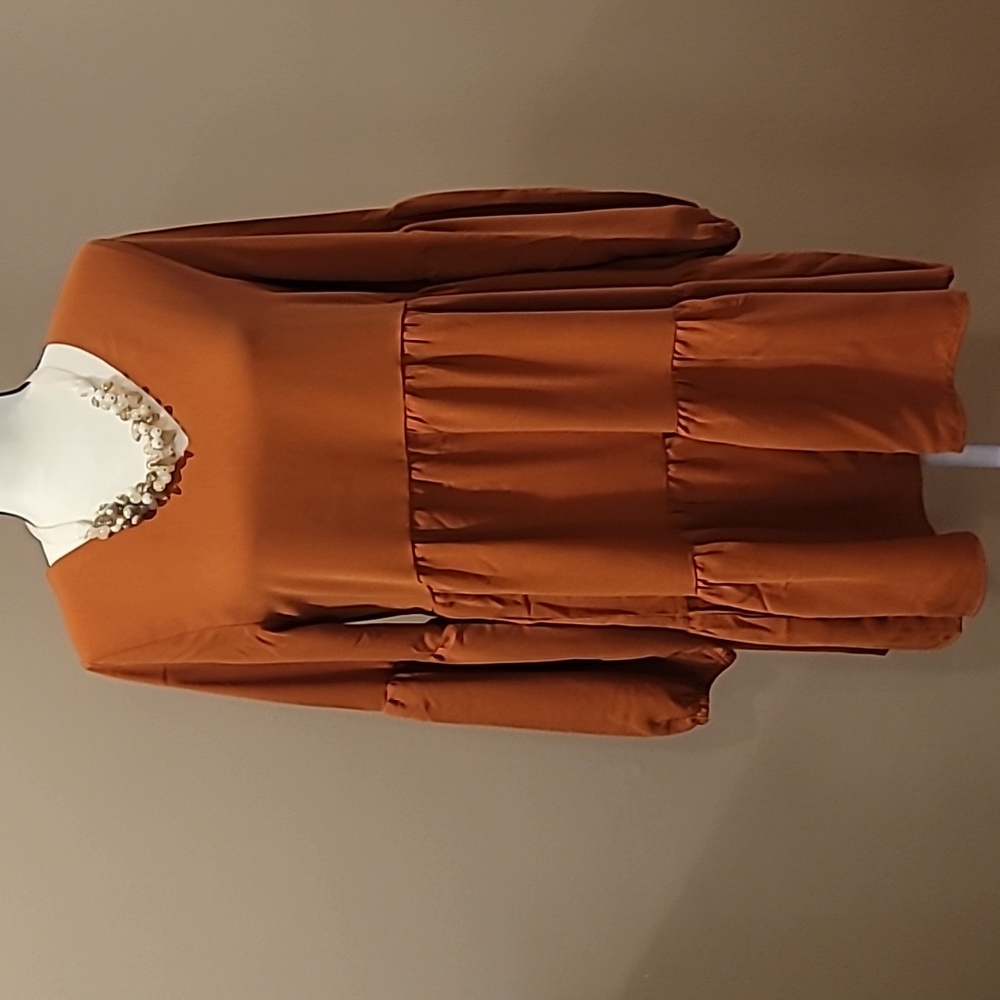 Womens caramel tunic dress medium
